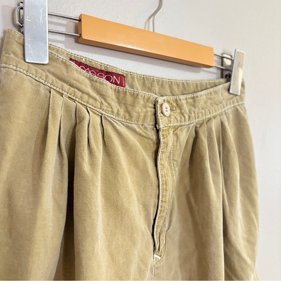 Vintage Sasson Jeans Cuffed Tan Cargo Pants with Dart Details - Picture 7 of 16